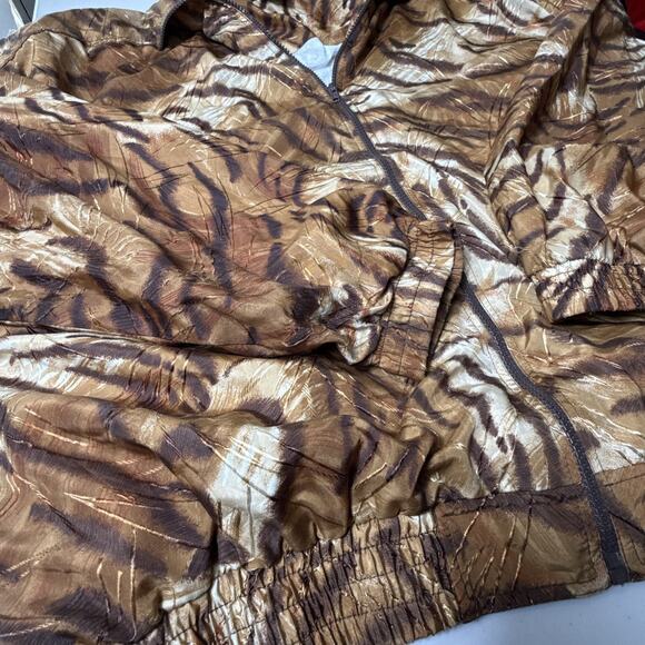 Vintage Women’s KAKTUS Jacket 3X Animal Print Tiger Big Cat Windbreaker 1980s - Picture 2 of 9
